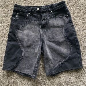 Black Denim Y2K style jorts